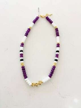 NEW GEMELLI tcu beaded necklace in white